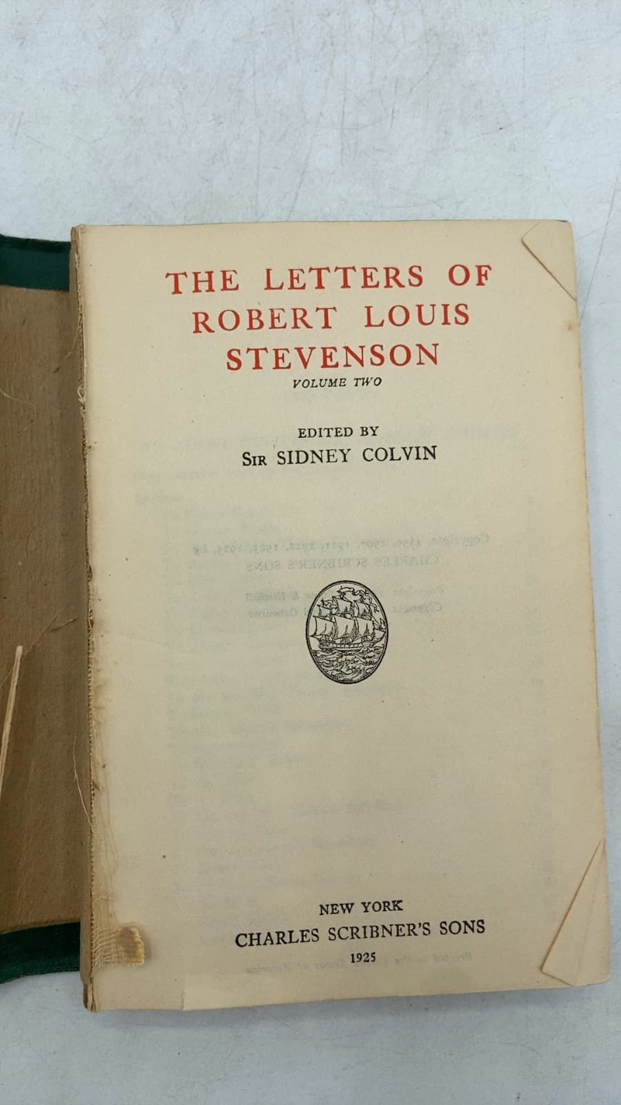 The Letters of Robert Louis Stevenson Volume Two by Robert Louis Stevenson - title page