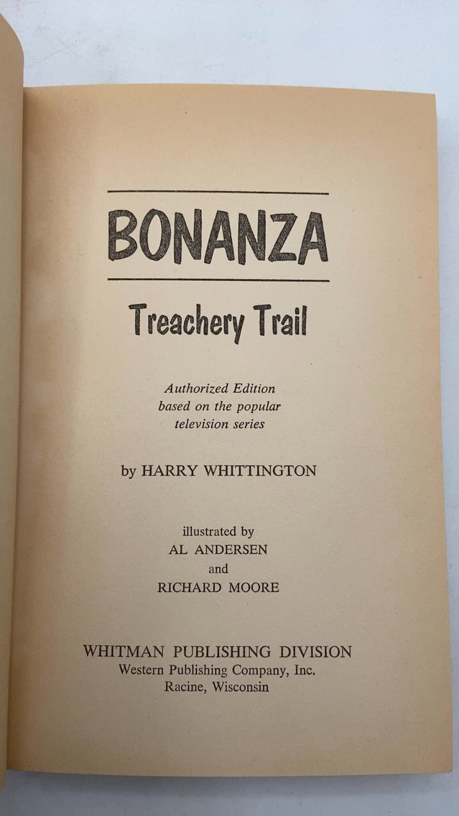 Bonanza Treachery Trail by Harry Whittington - title page
