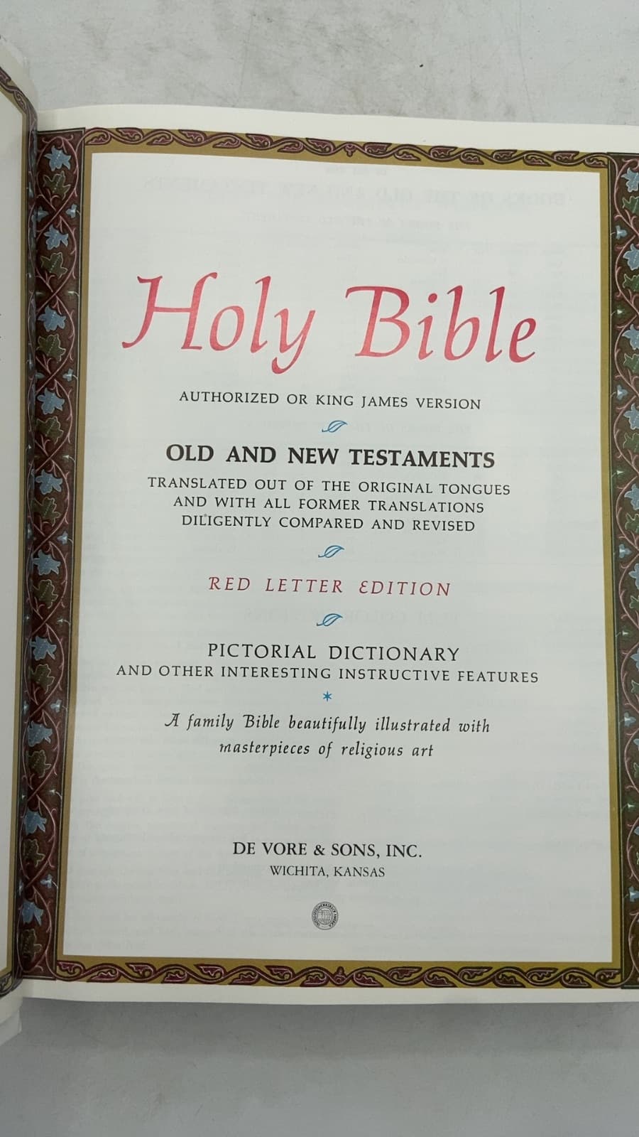 Holy Bible: Authorized or King James Version - title page
