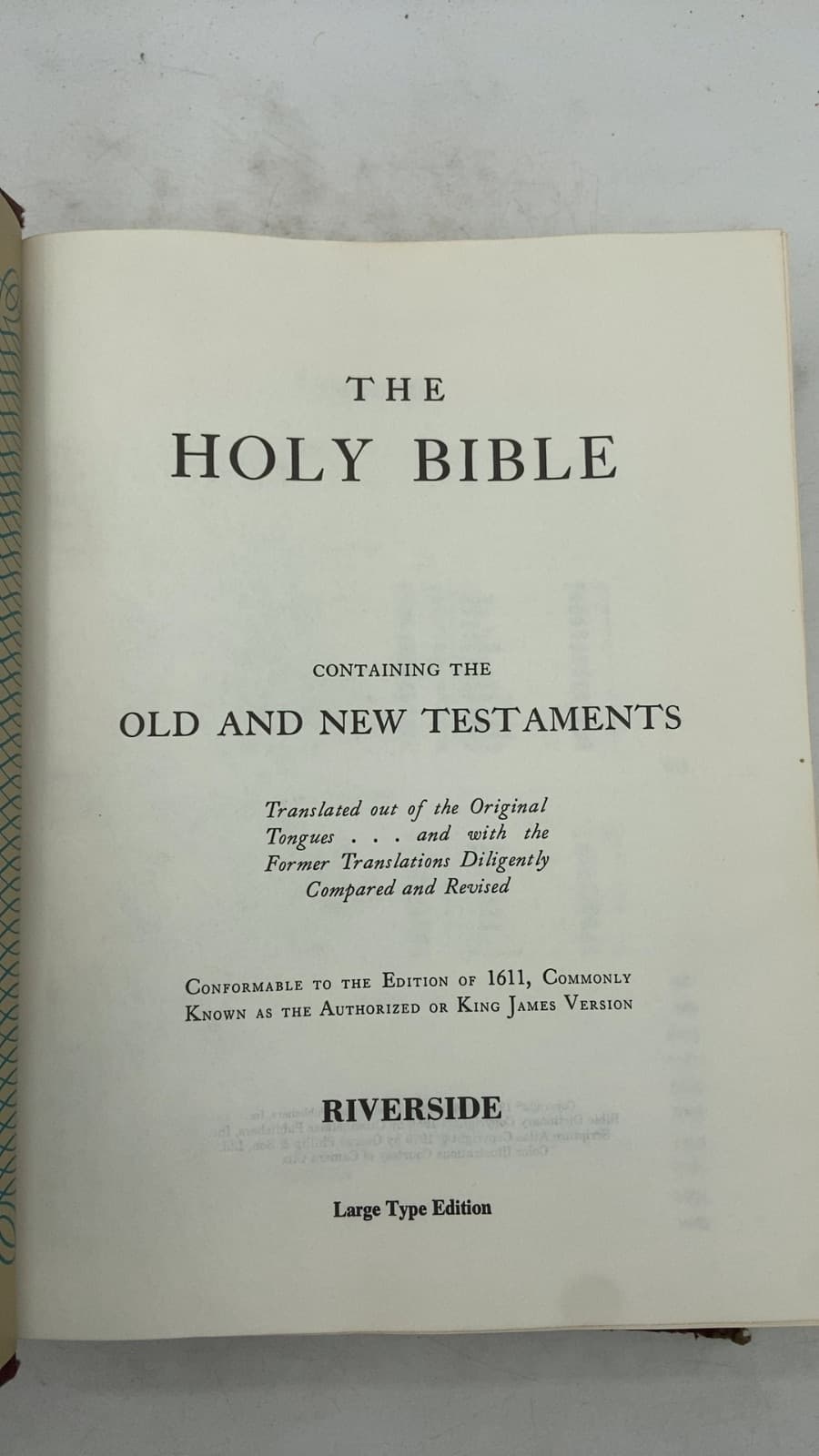 The Holy Bible - title page