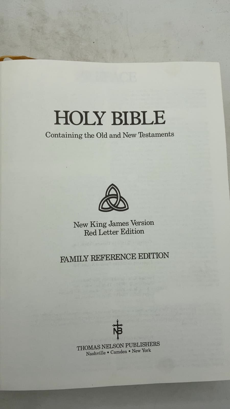 HOLY BIBLE Containing the Old and New Testaments - title page