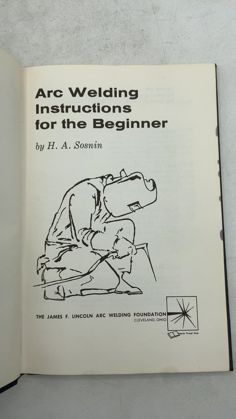 Arc Welding Instructions for the Beginner by H. A. Sosnin - title page