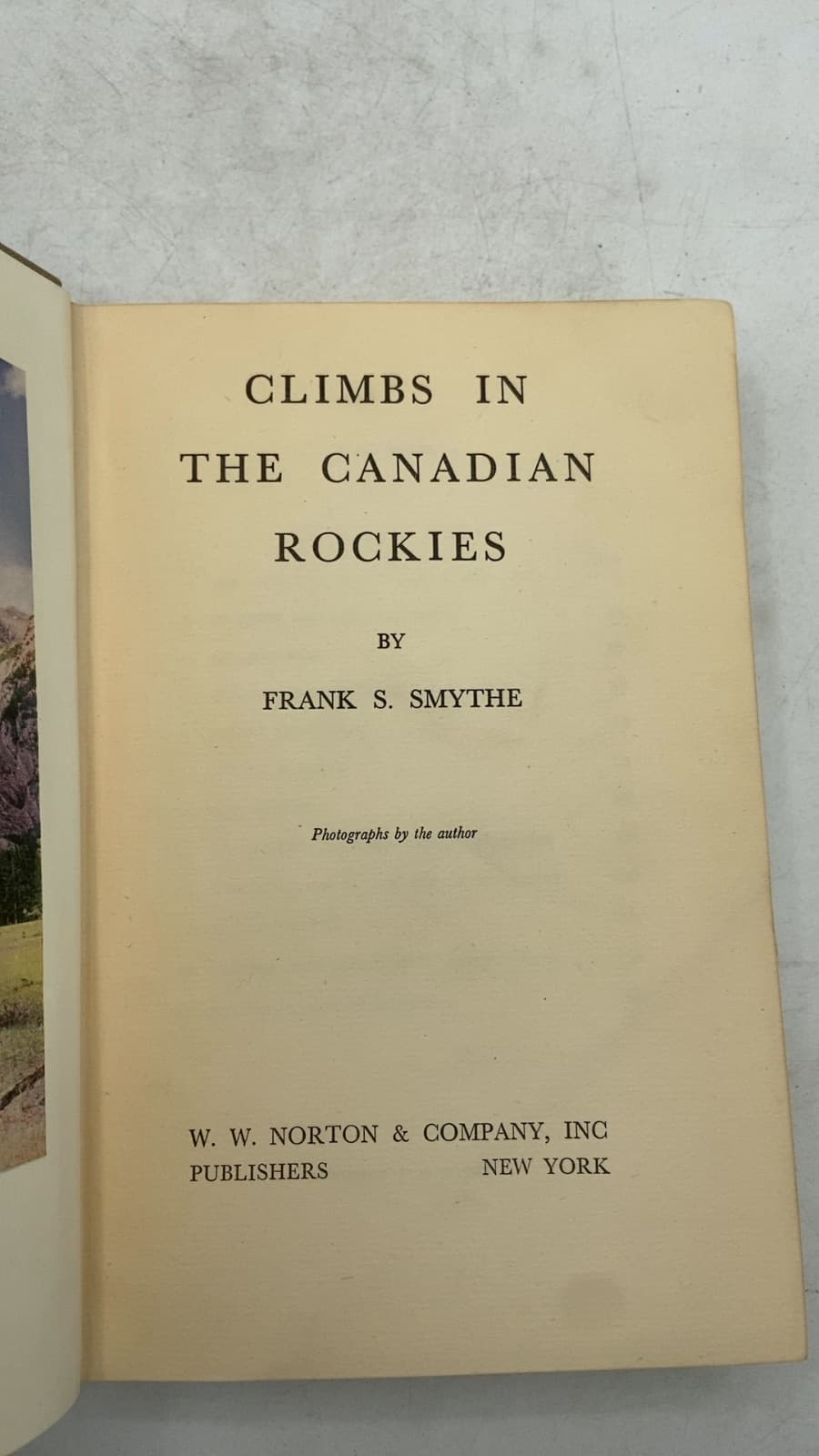 Climbs IN THE Canadian Rockies by Frank S. Smythe - title page