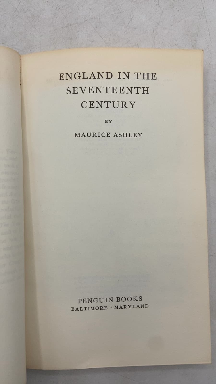 England in the Seventeenth Century by Maurice Ashley - title page