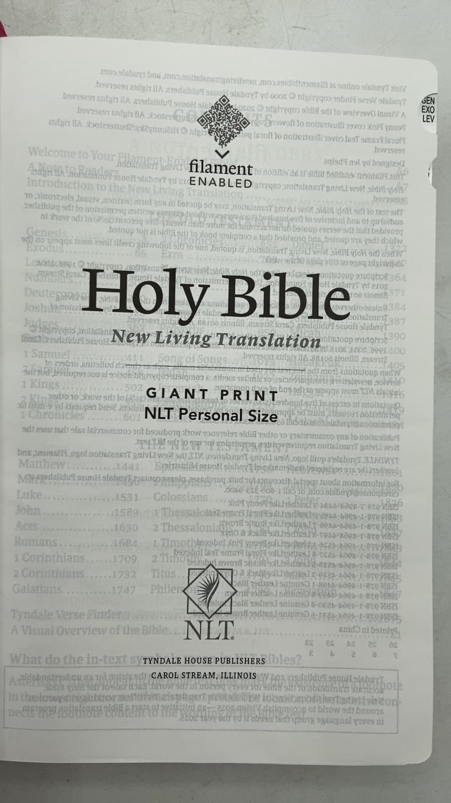 Holy Bible: New Living Translation, Giant Print NLT Personal Size - title page