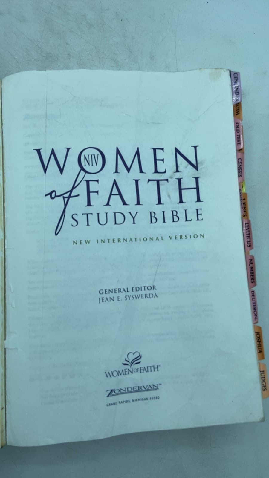 NIV Women of Faith Study Bible by Jean E. Syswerda - title page
