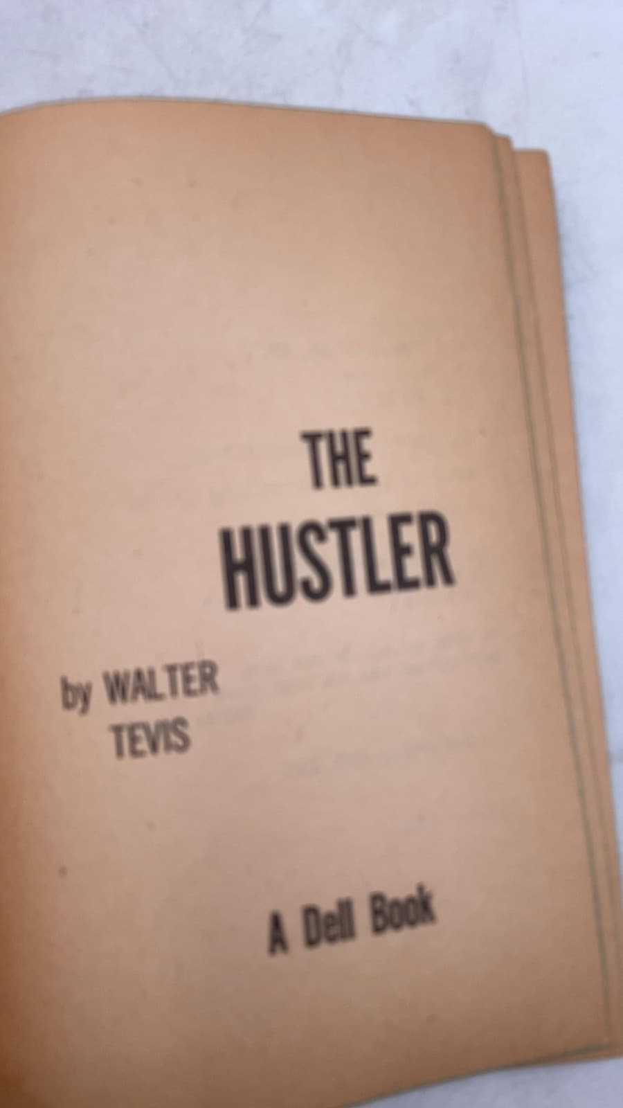 THE Hustler by Walter Tevis - title page