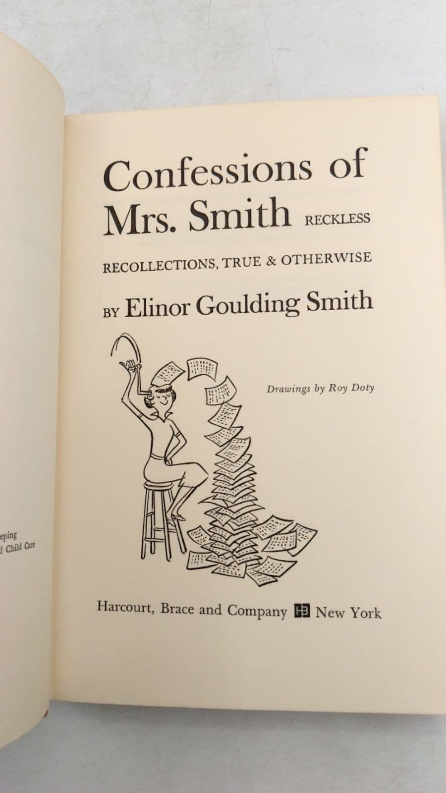 Confessions of Mrs. Smith: Reckless Recollections, True & Otherwise by Elinor Goulding Smith - title page