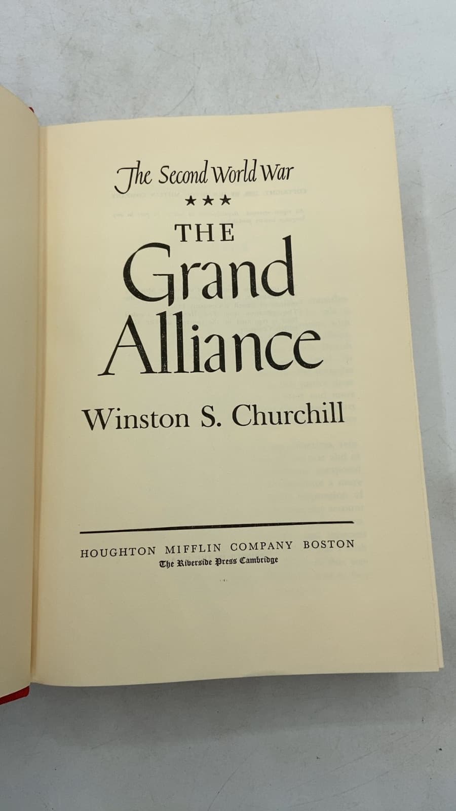 The Grand Alliance by Winston S. Churchill - title page
