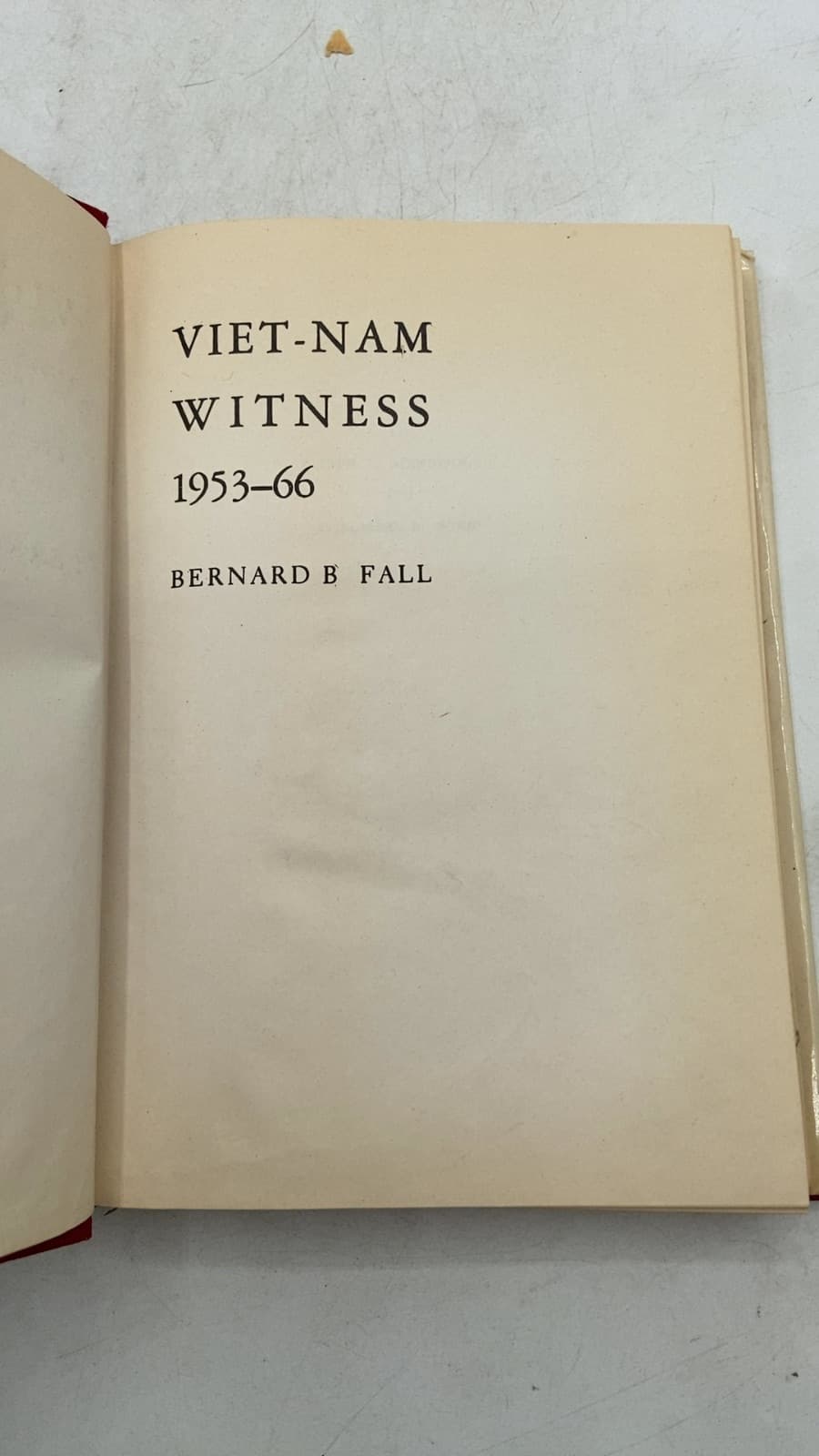 Viet-NAM Witness 1953-66 by Bernard B. Fall - title page