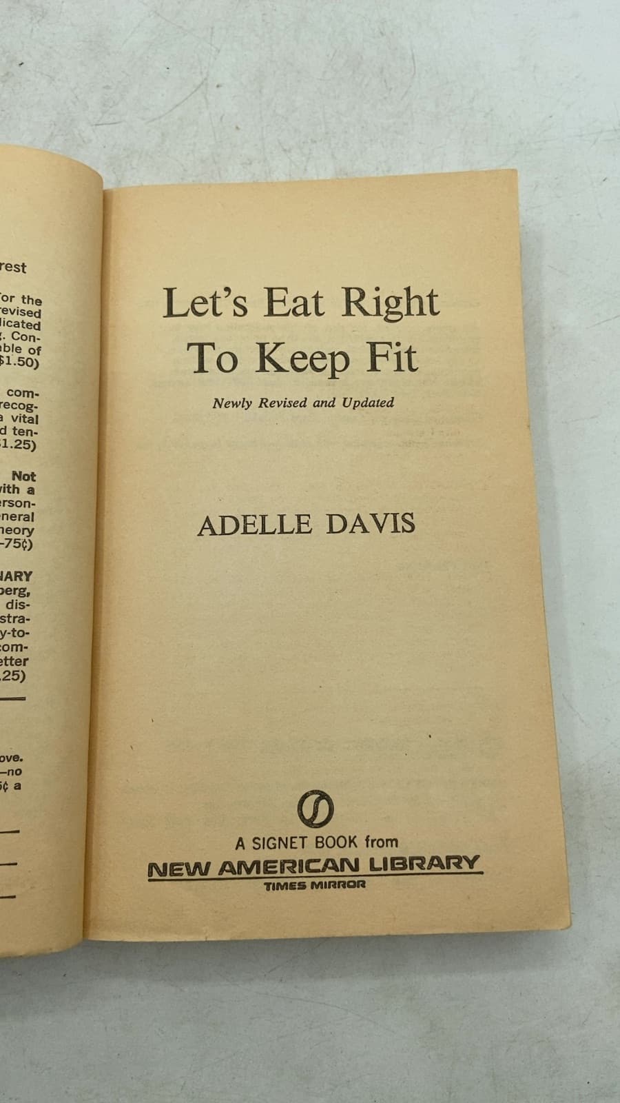 Let's Eat Right To Keep Fit by Adelle Davis - title page