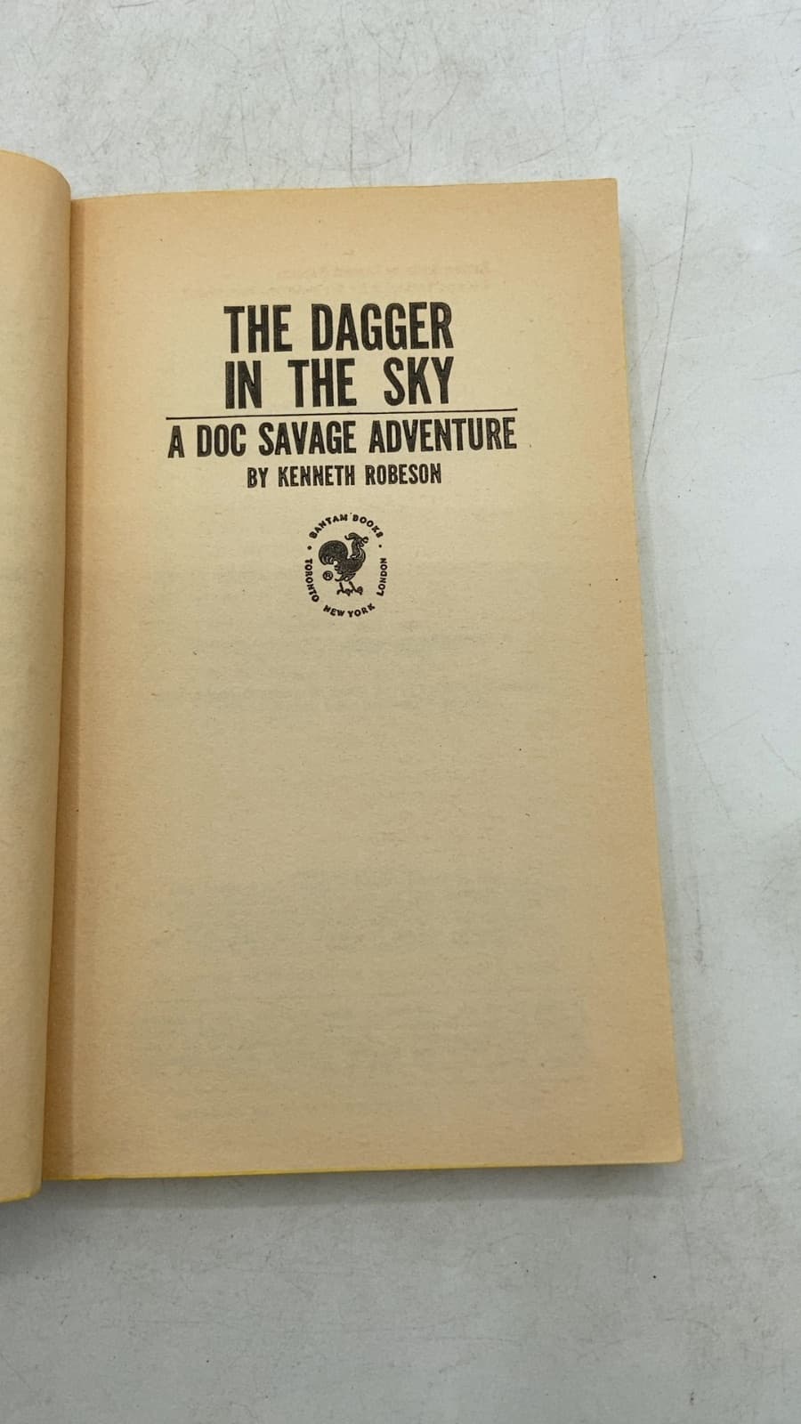 The Dagger in the Sky by Kenneth Robeson - title page