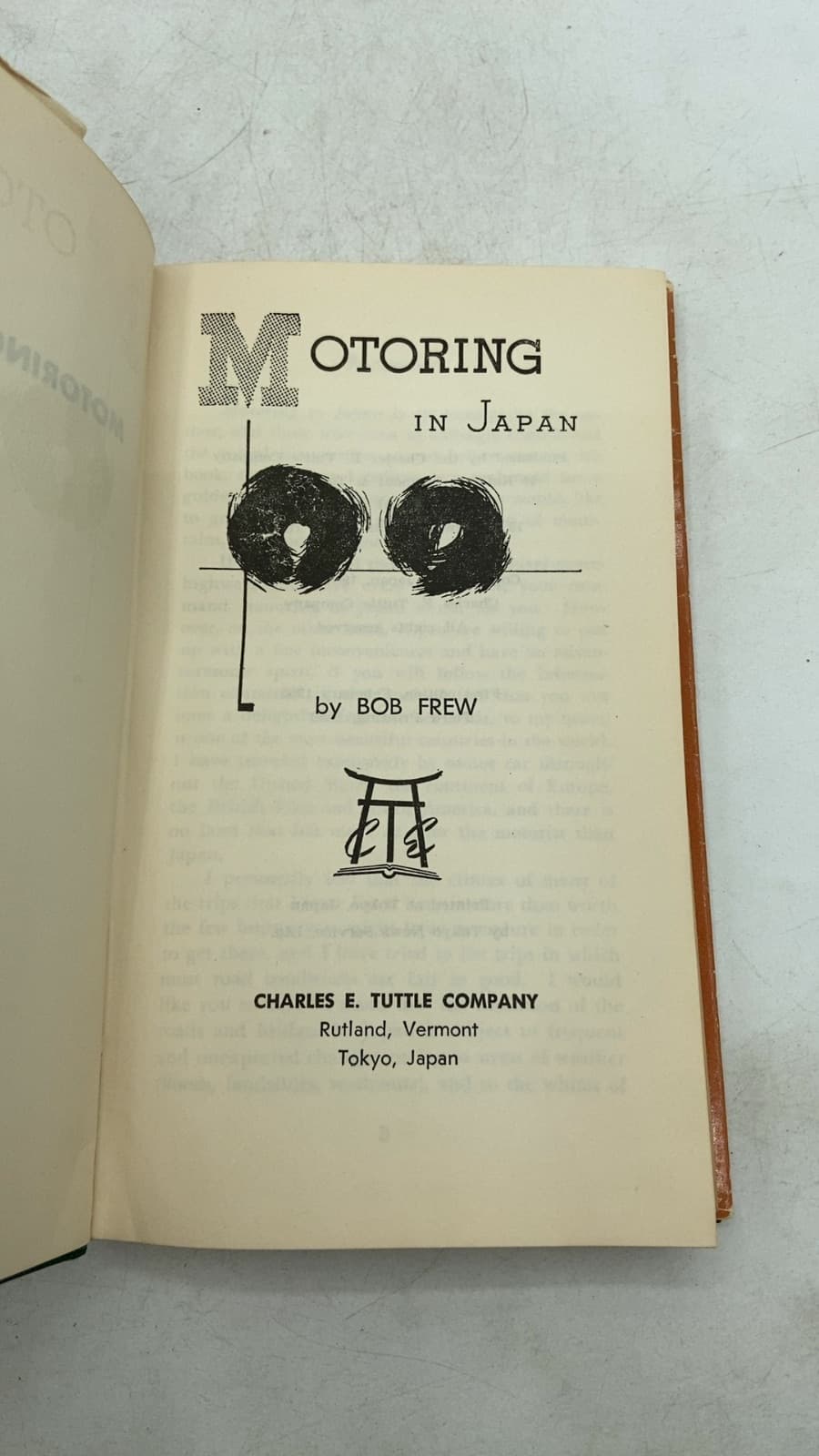 Motoring in Japan by Bob Frew - title page