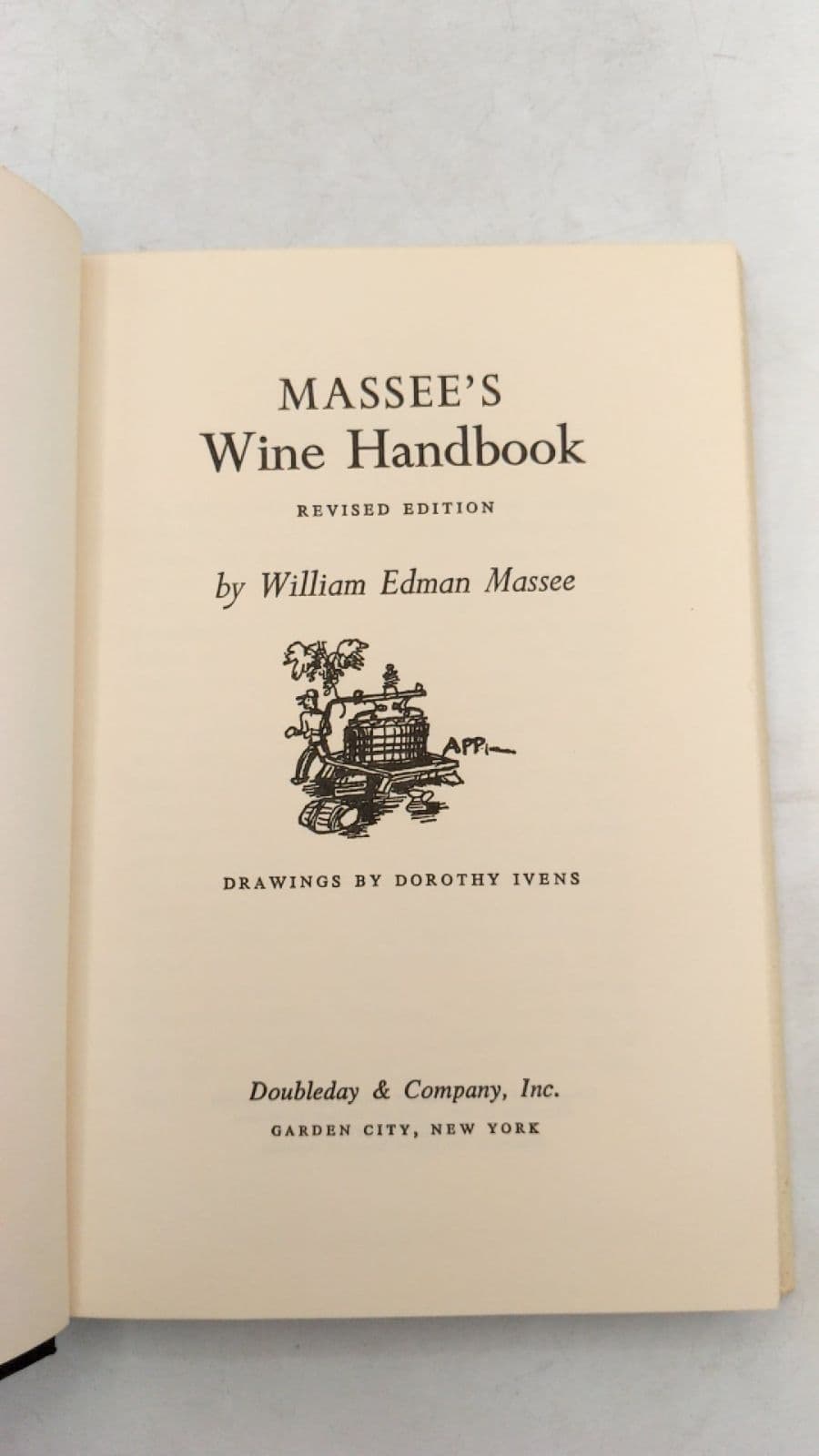 Massee's Wine Handbook by William Edman Massee - title page