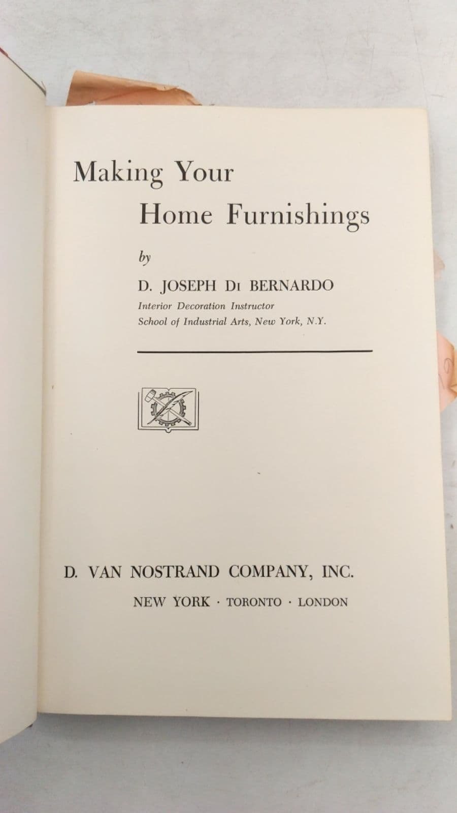 Making Your Home Furnishings by D. Joseph Di Bernardo - title page