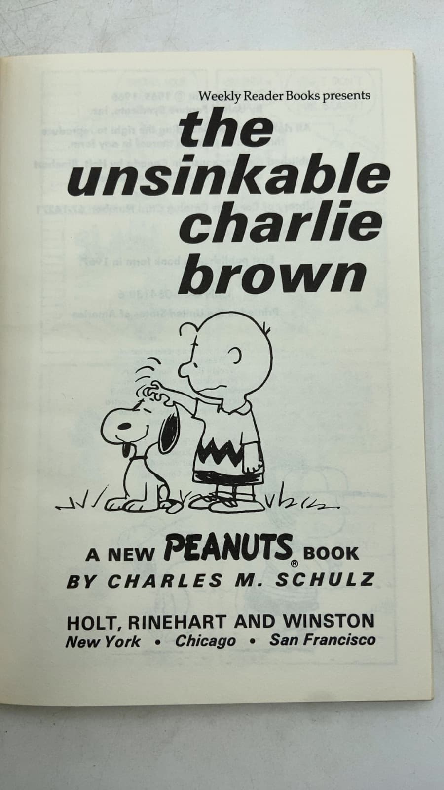 The Unsinkable Charlie Brown by Charles M. Schulz - title page