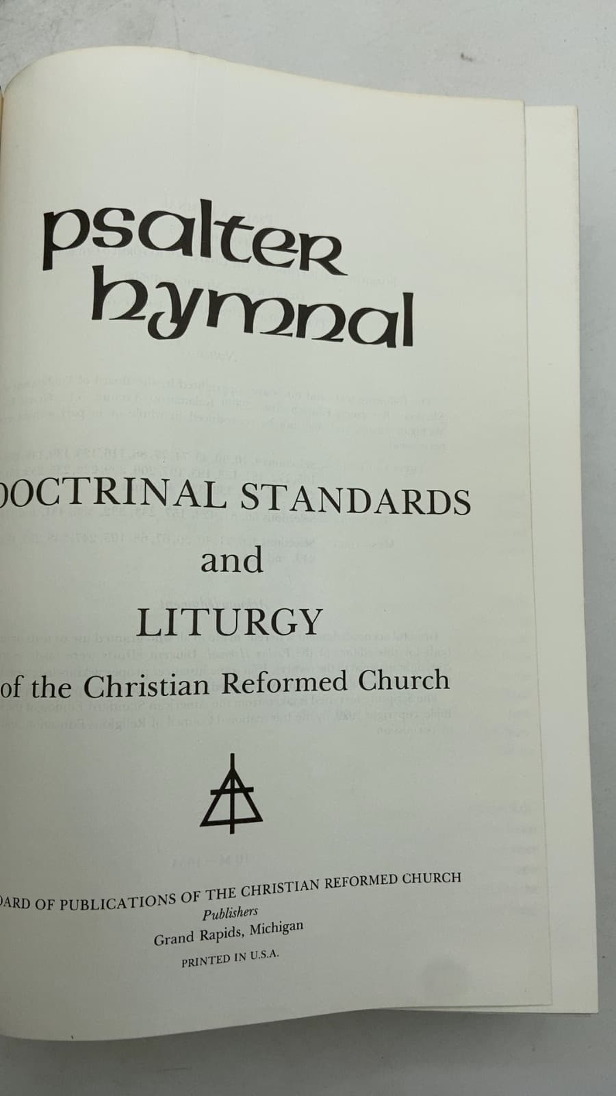 Psalter Hymnal: Doctrinal Standards and Liturgy of the Christian Reformed Church - title page