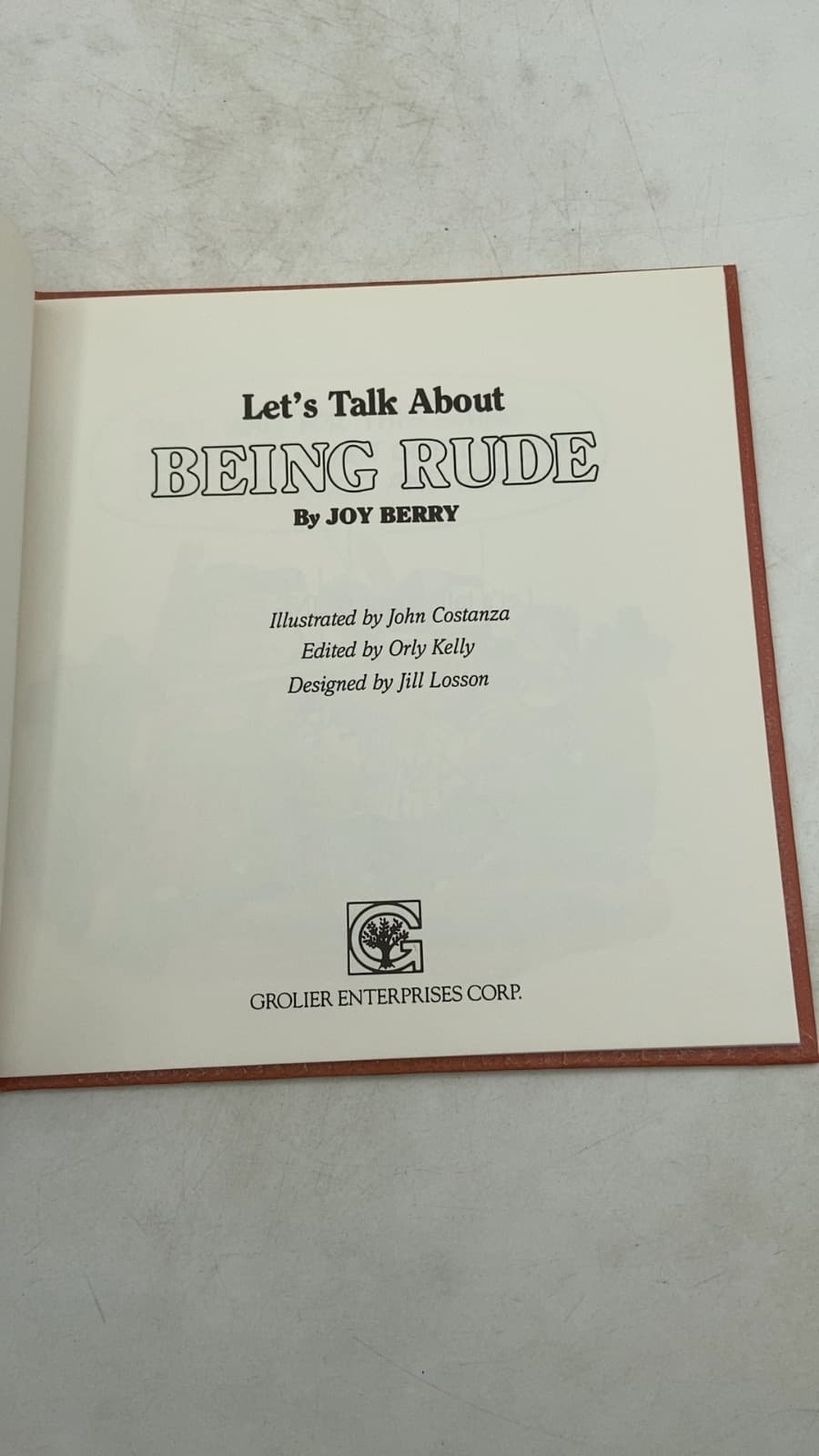 Let's Talk About Being Rude by Joy Berry - title page