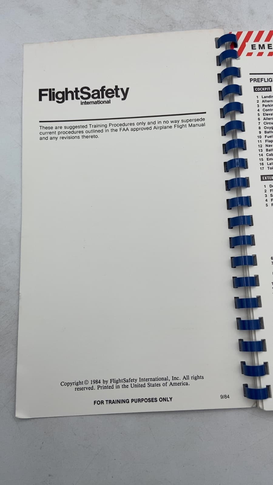 Super King AIR — Model 200 Standard Gear Training Checklist - title page