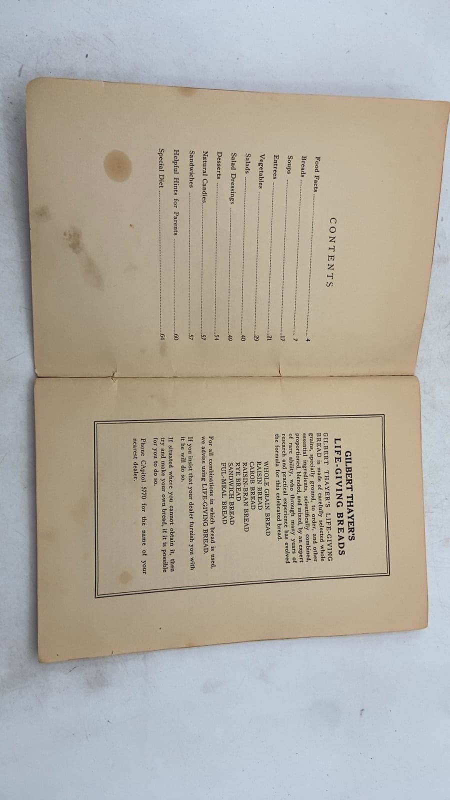 The Gilbert Thayer Cook Book: Life-giving Preparations of Food Combinations by Mrs. Gilbert Thayer - title page