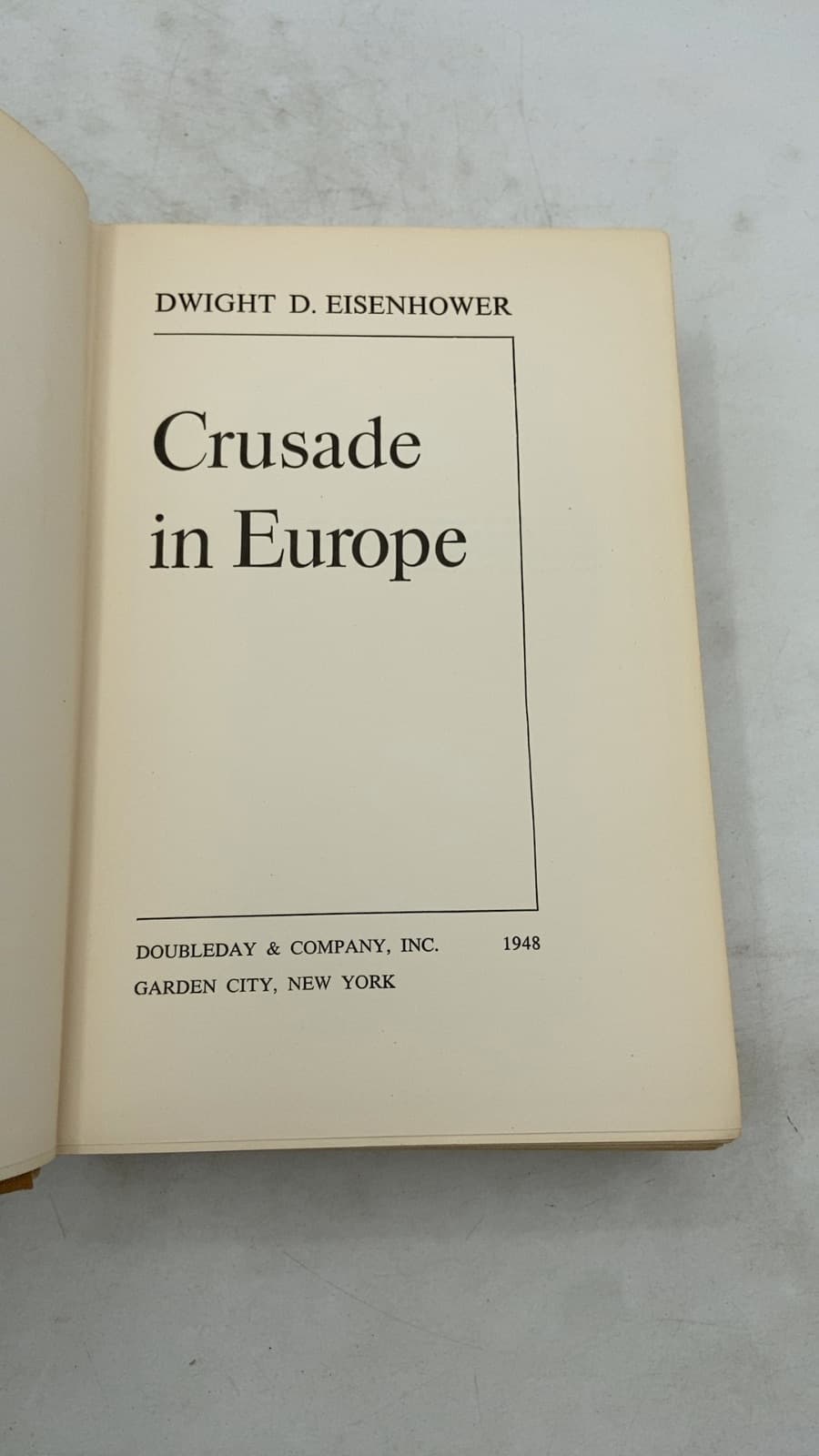 Crusade in Europe by Dwight D. Eisenhower - title page