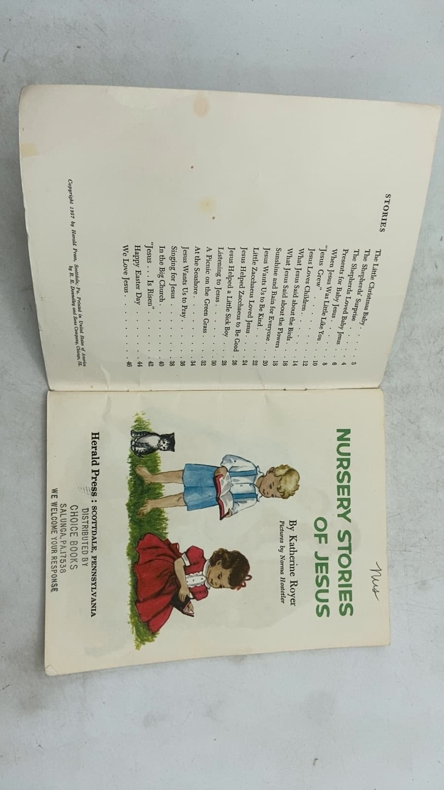 Nursery Stories of Jesus by Katherine Royer - title page
