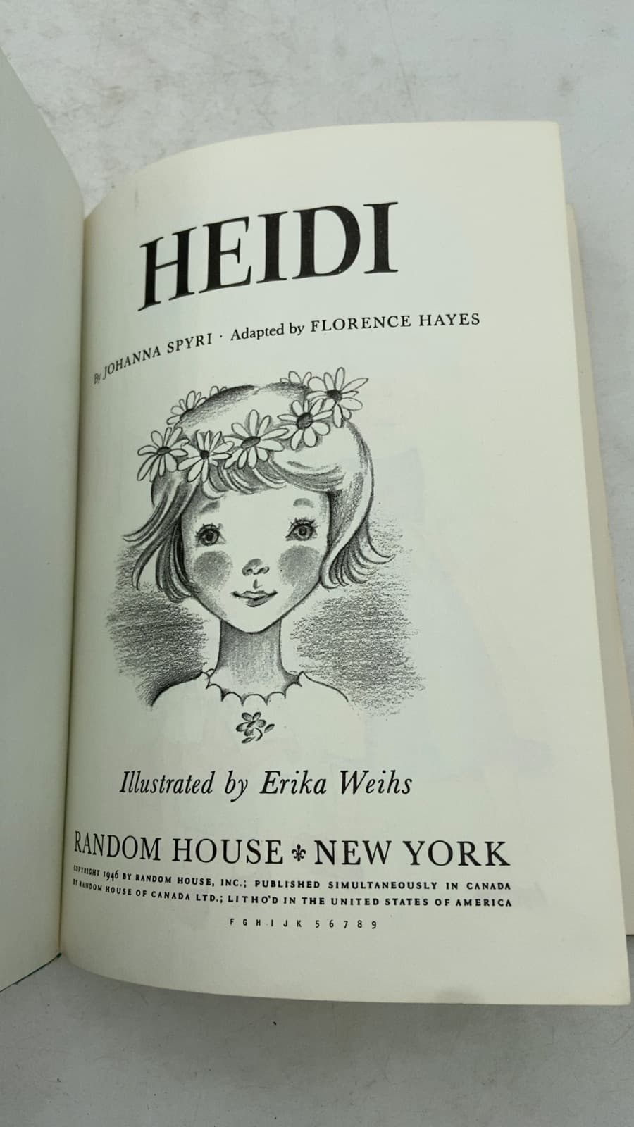Heidi by Johanna Spyri; Adapted by Florence Hayes - title page