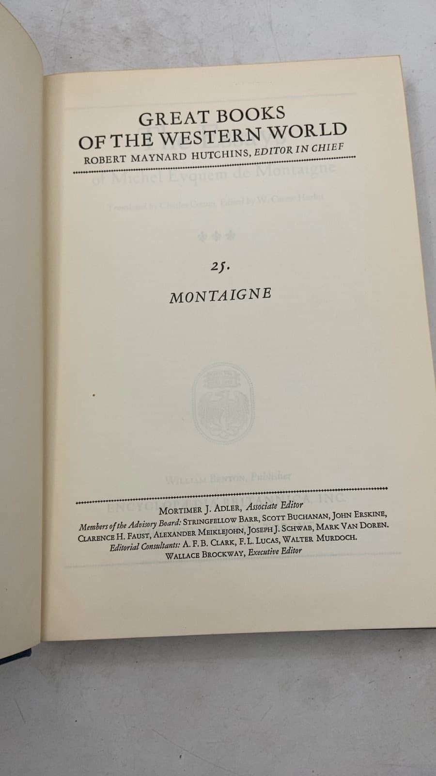 The Essays of Michel Eyquem de Montaigne by Michel Eyquem de Montaigne - title page