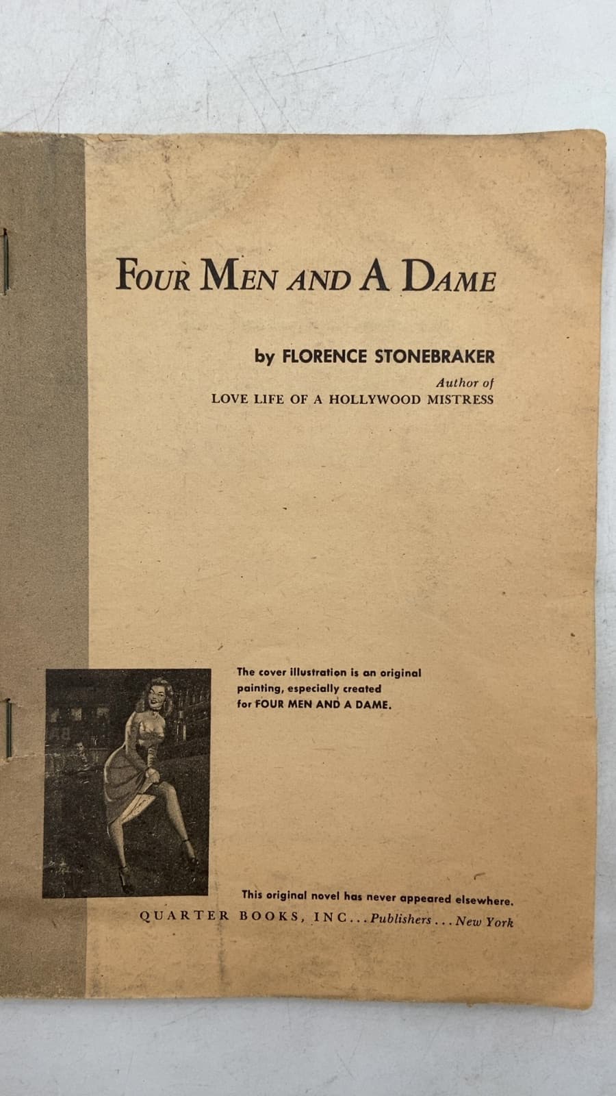 Four Men and a Dame by Florence Stonebraker - title page