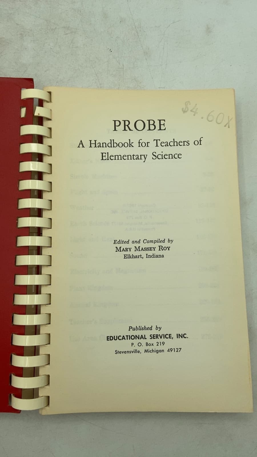 PROBE: A Handbook for Teachers of Elementary Science by Mary Massey Roy - title page