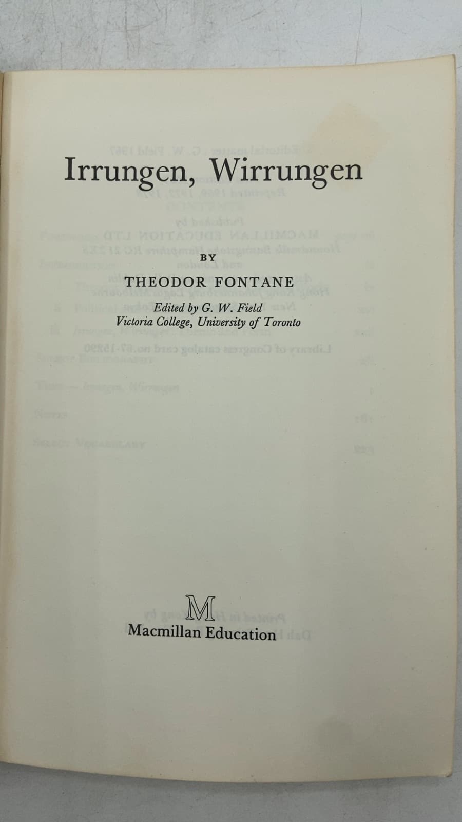 Irrungen, Wirrungen by Theodor Fontane - title page