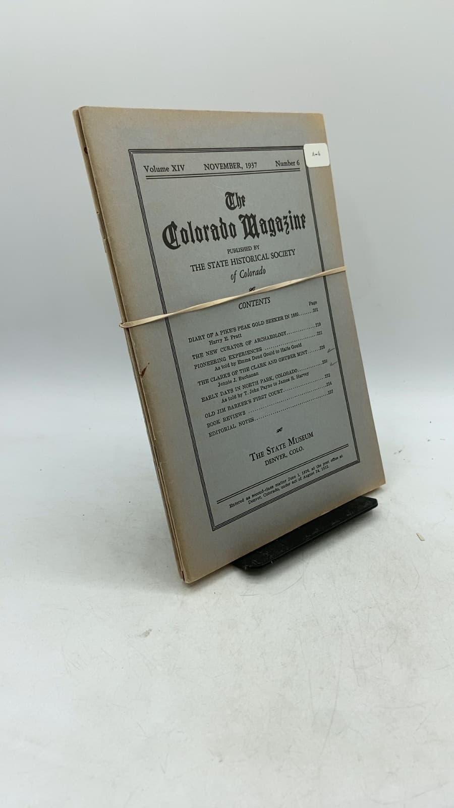 The Colorado Magazine bundle of three 1929-1937 by The State Historical Society of Colorado - front cover