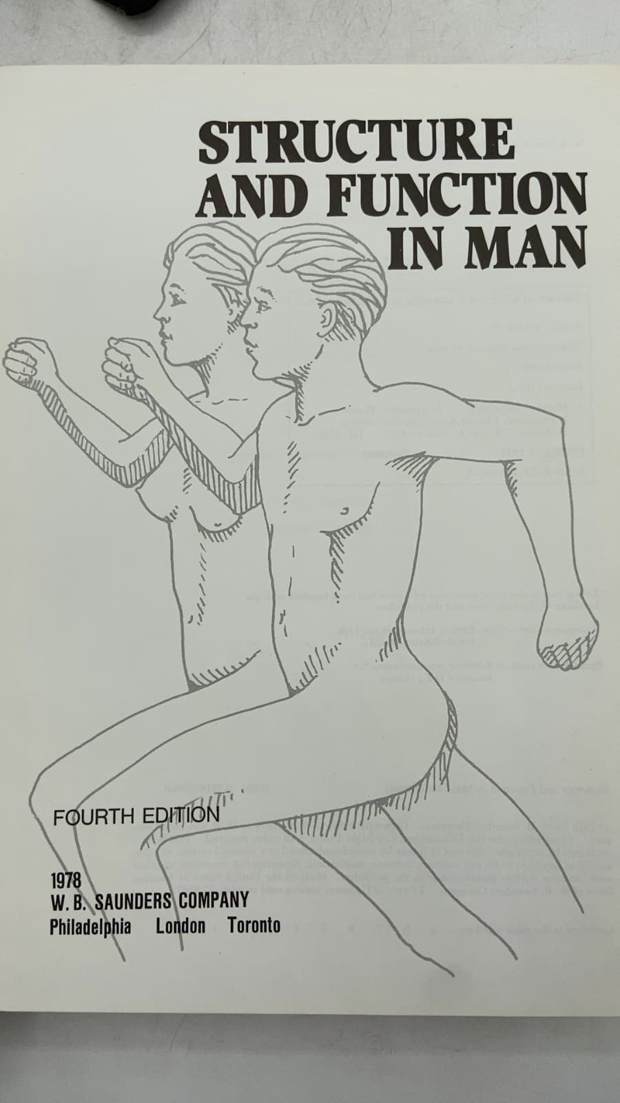 Structure and Function in Man by Stanley W. Jacob, Clarice Ashworth Francone, Walter J. Lossow - title page