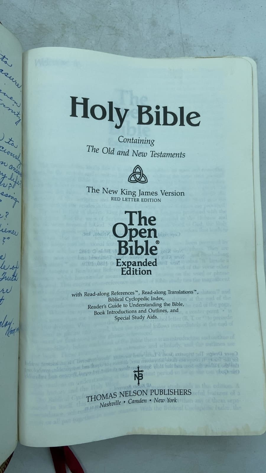 Holy Bible: The New King James Version, The Open Bible Expanded Edition - title page