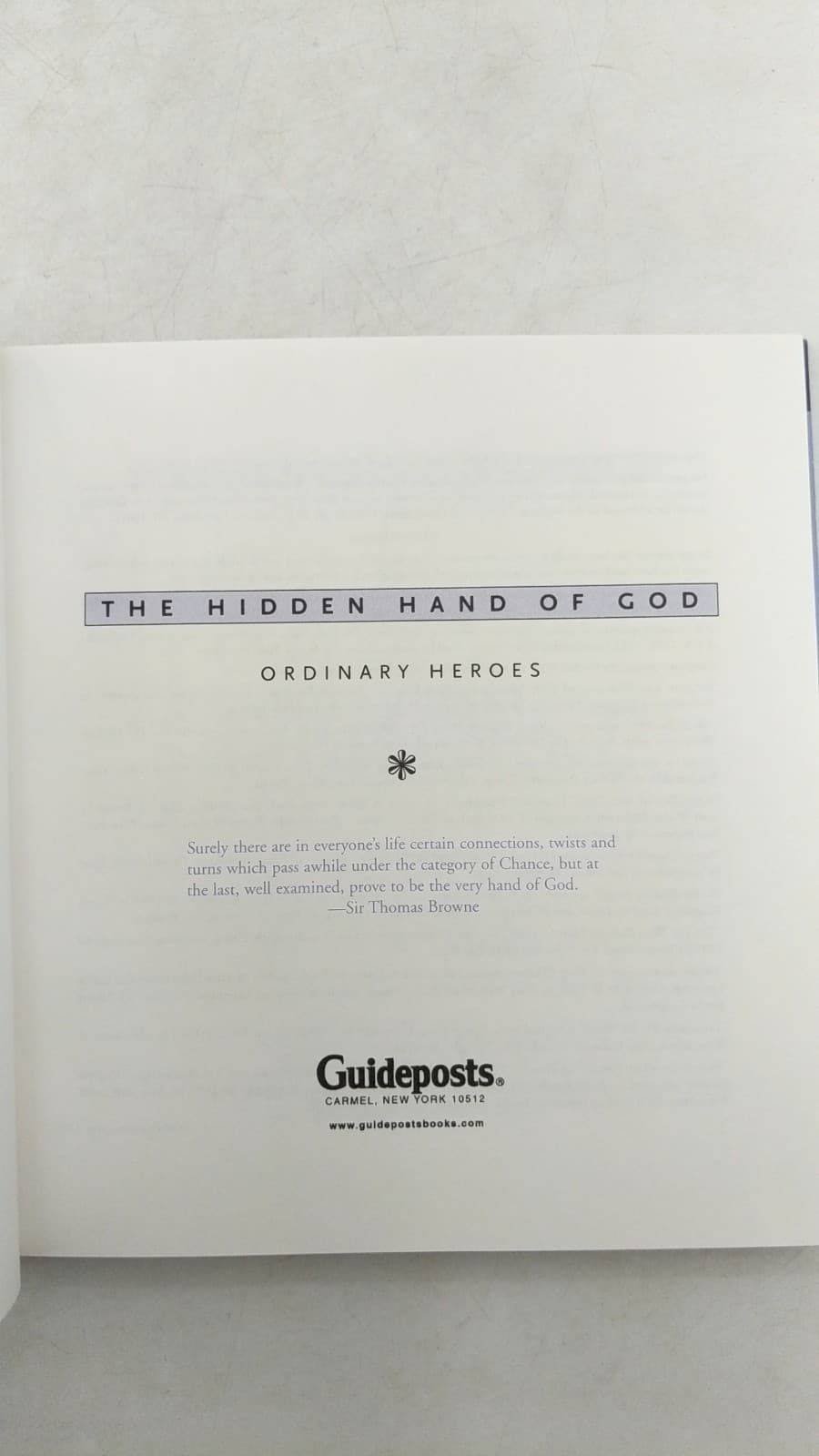 The Hidden Hand of God: Ordinary Heroes - title page