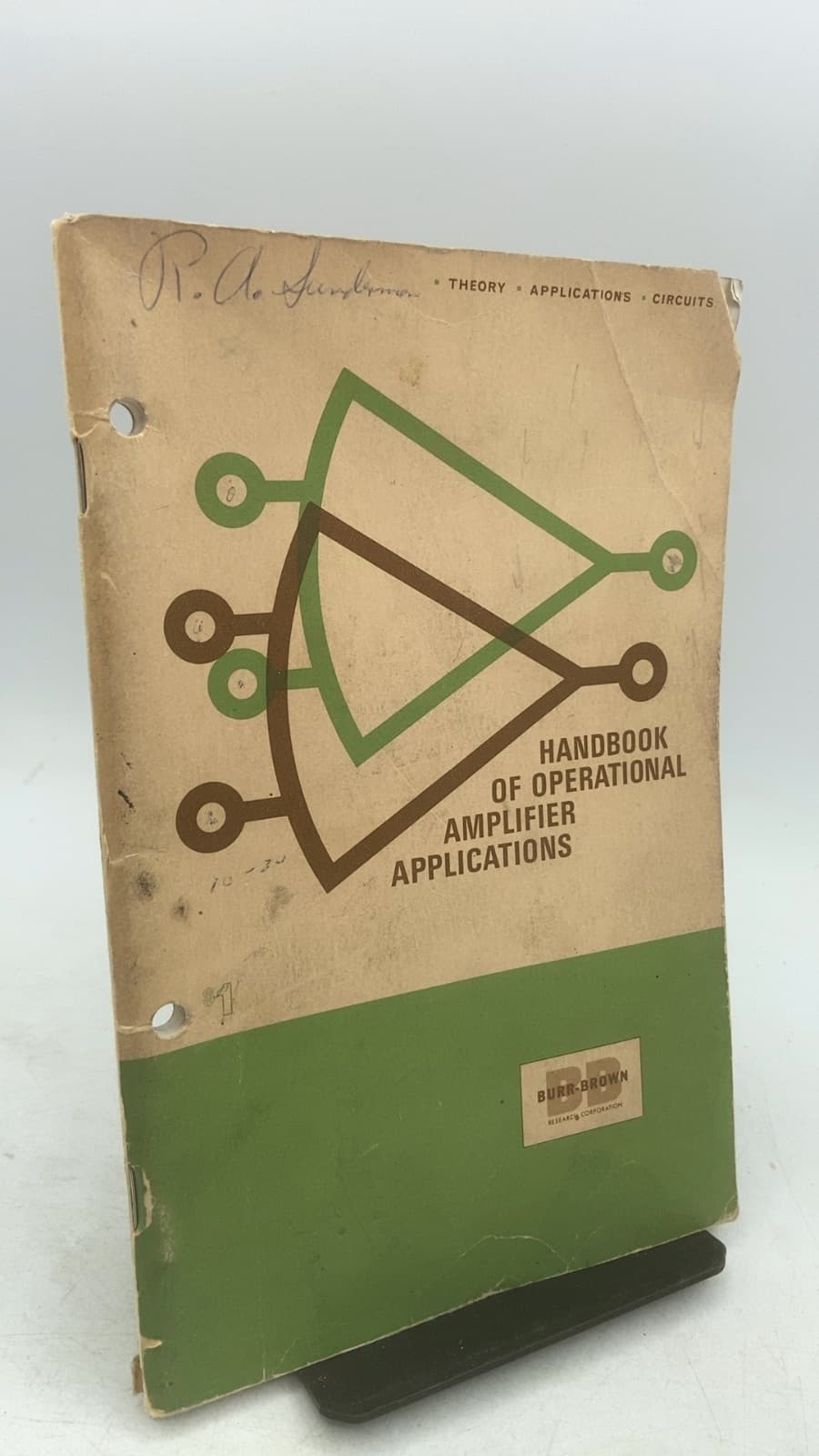 Handbook of Operational Amplifier Applications by Applications Engineering Section of Burr-Brown Research Corporation - front cover