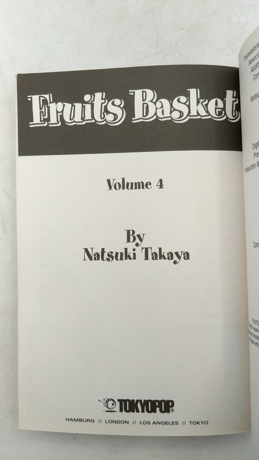 Fruits Basket Volumes 4, 5, 7 by Natsuki Takaya - title page