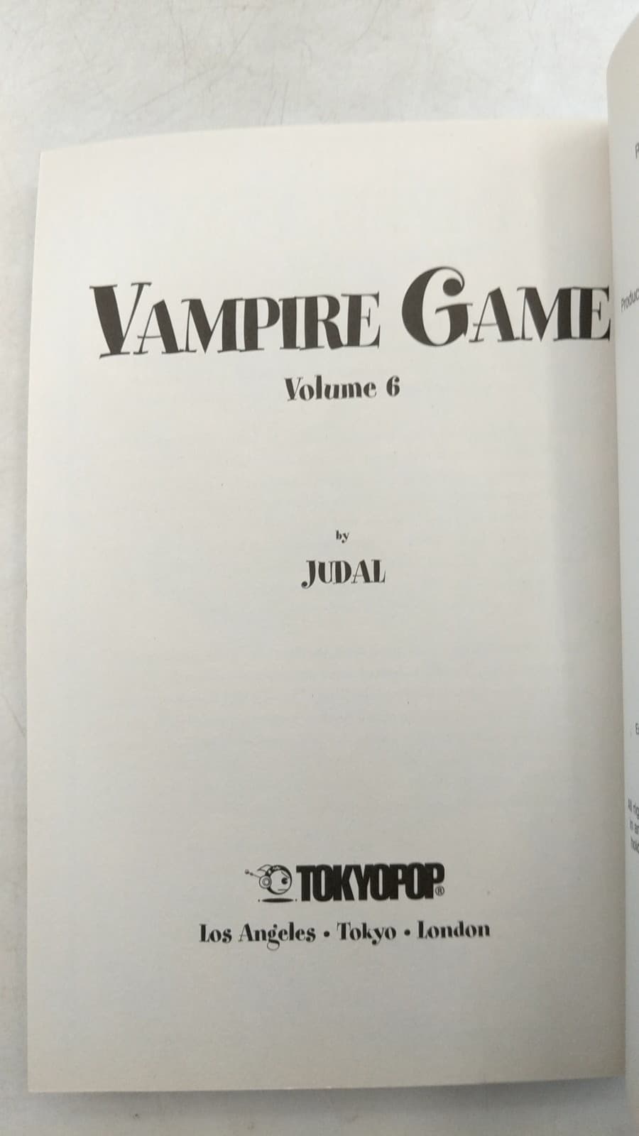 Vampire Game Volume 6 & 7 by Judal - title page