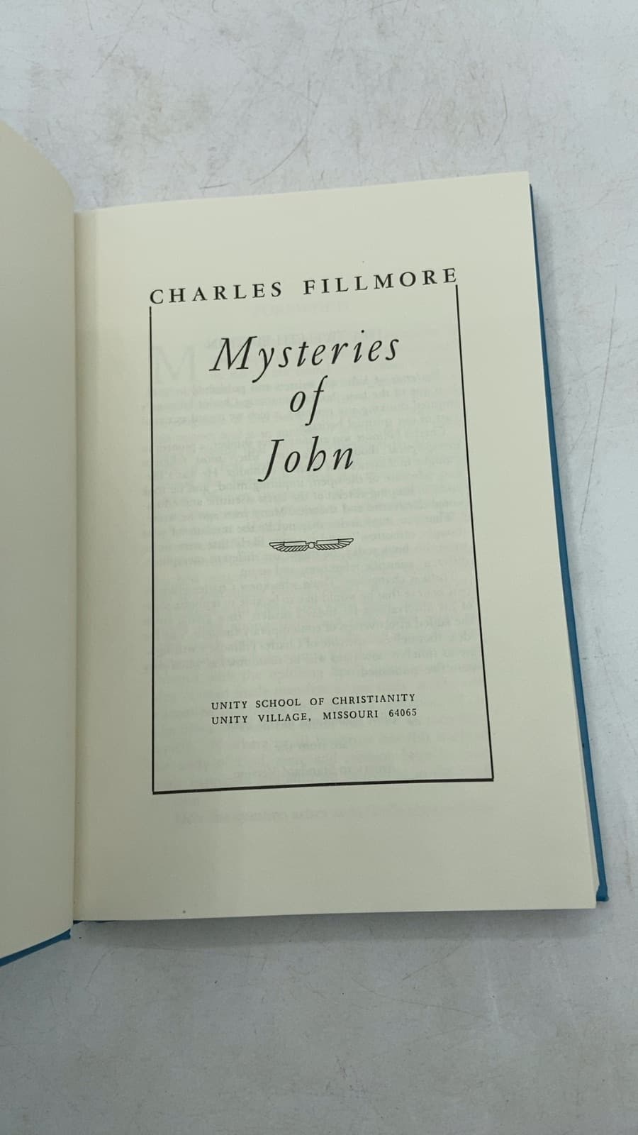 Mysteries of John by Charles Fillmore - title page