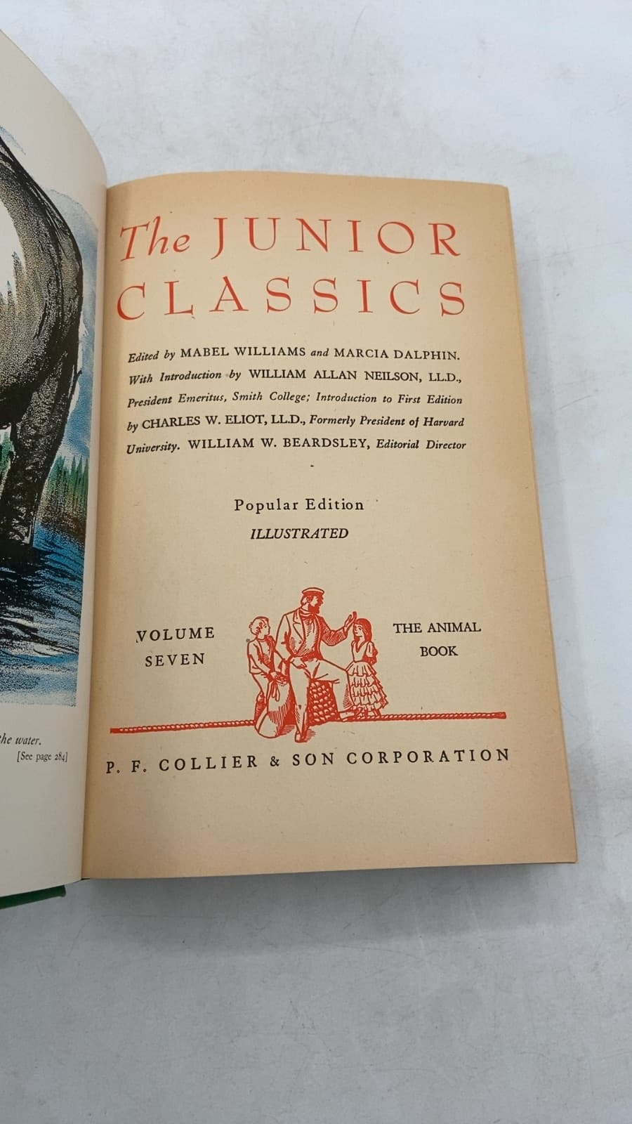 The Junior Classics Volume Seven: The Animal Book by Edited by Mabel Williams and Marcia Dalphin - title page