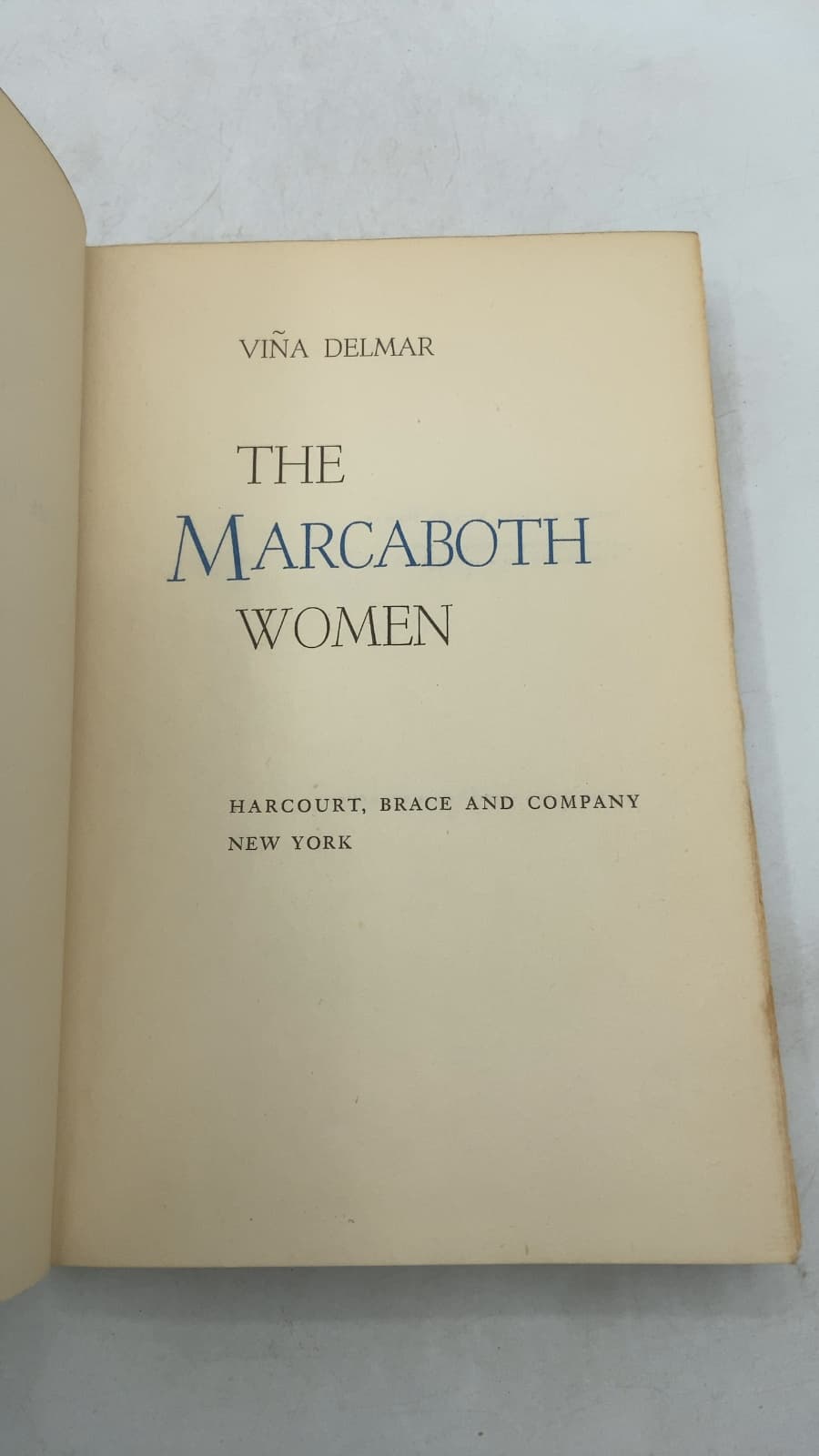 The Marcaboth Women by Viña Delmar - title page