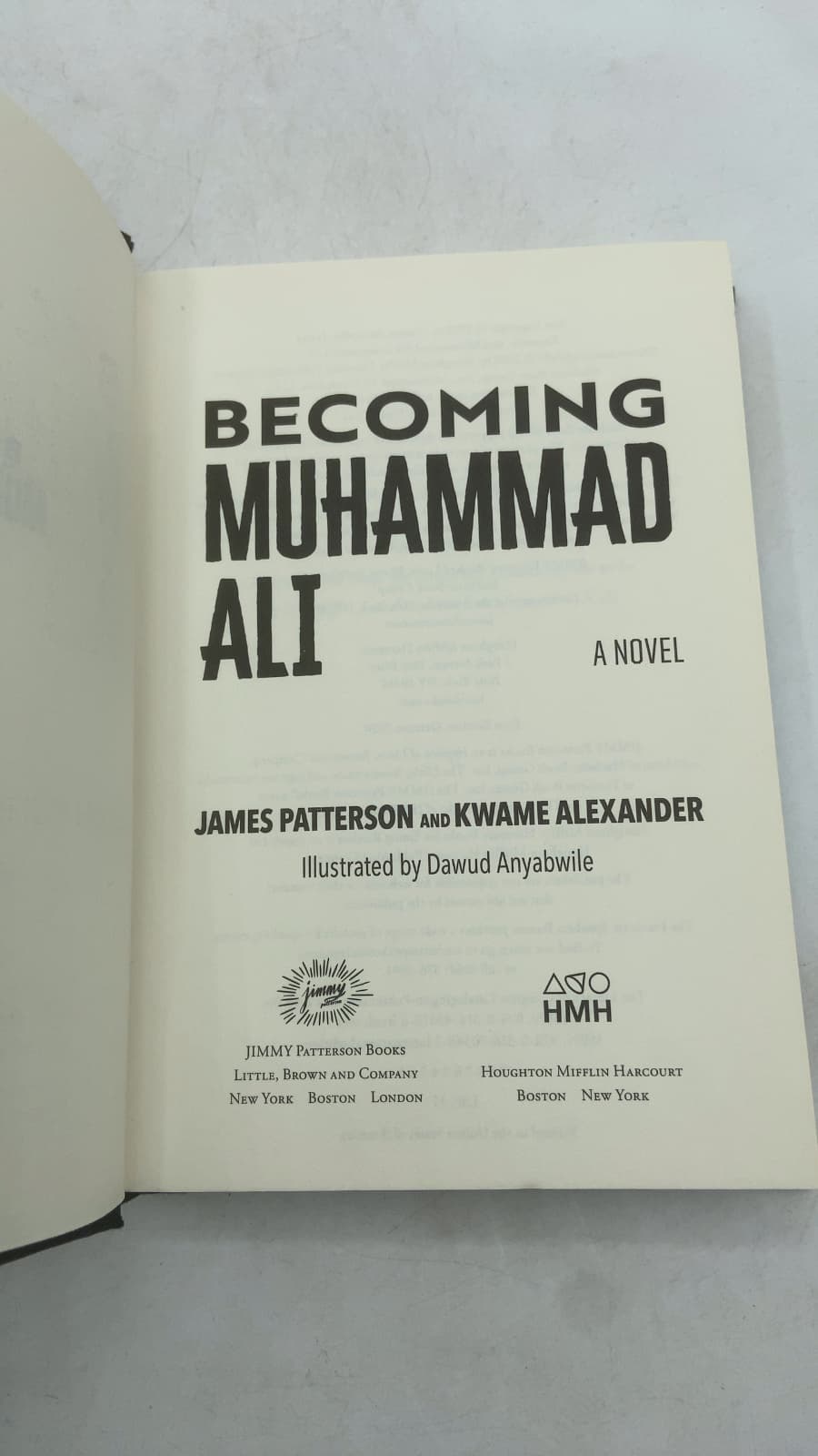 Becoming Muhammad Ali by James Patterson and Kwame Alexander - title page