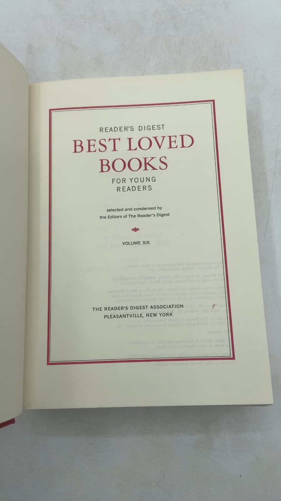 Reader's Digest Best Loved Books for Young Readers, Volume Six by Louisa May Alcott, Edgar Allan Poe, Charles Nordhoff, James Norman Hall, Donn Byrne - title page