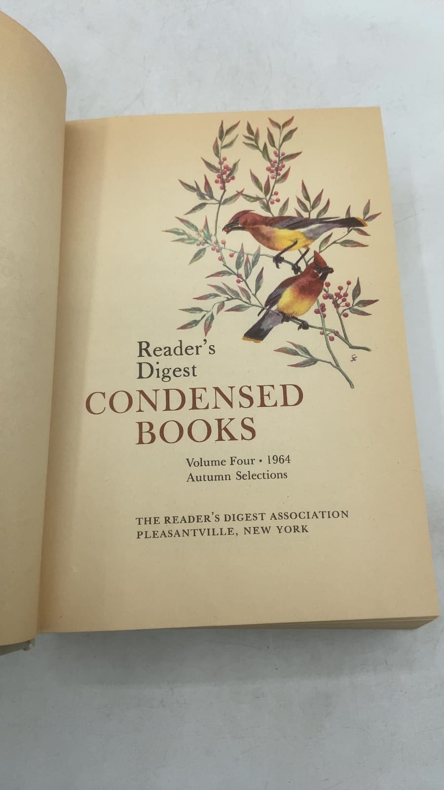 Reader's Digest Condensed Books Volume Four - 1964 Autumn Selections by A.J. Cronin, James B. Donovan, Agatha Christie, Eric Hodgins, Robert Merle - title page