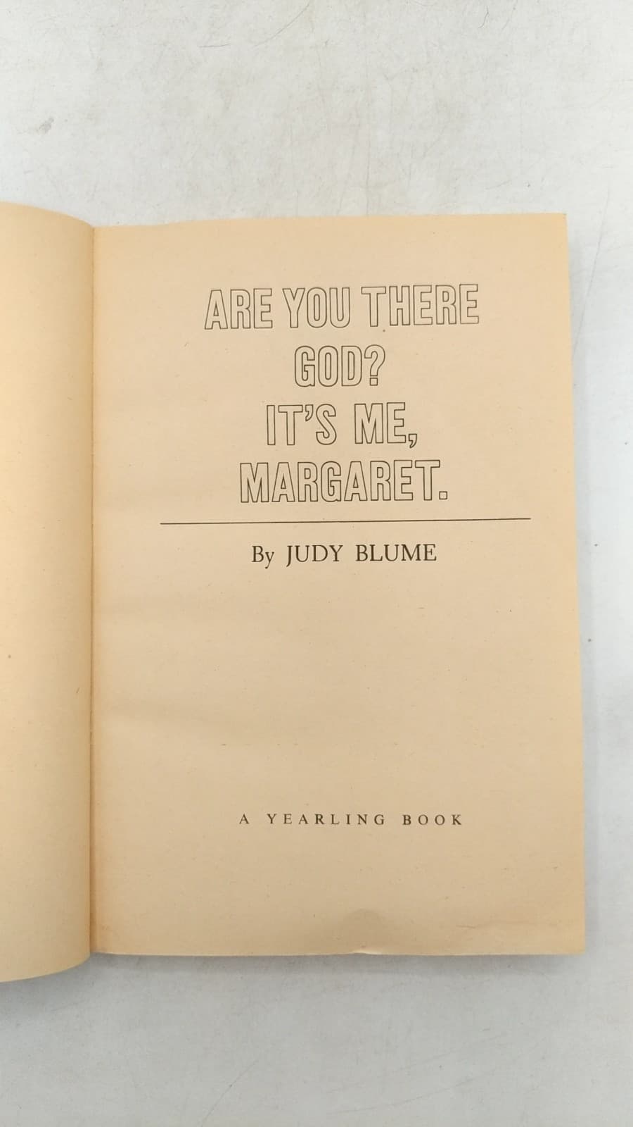 Are You There God? It's Me, Margaret. by Judy Blume - title page