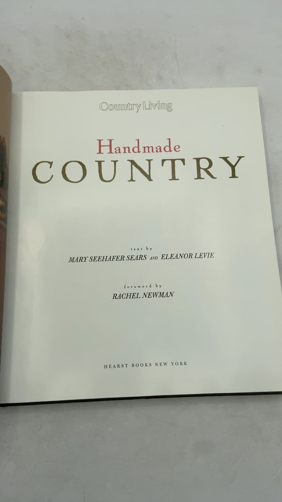 Country Living Handmade Country by Mary Seehafer Sears and Eleanor Levie - title page