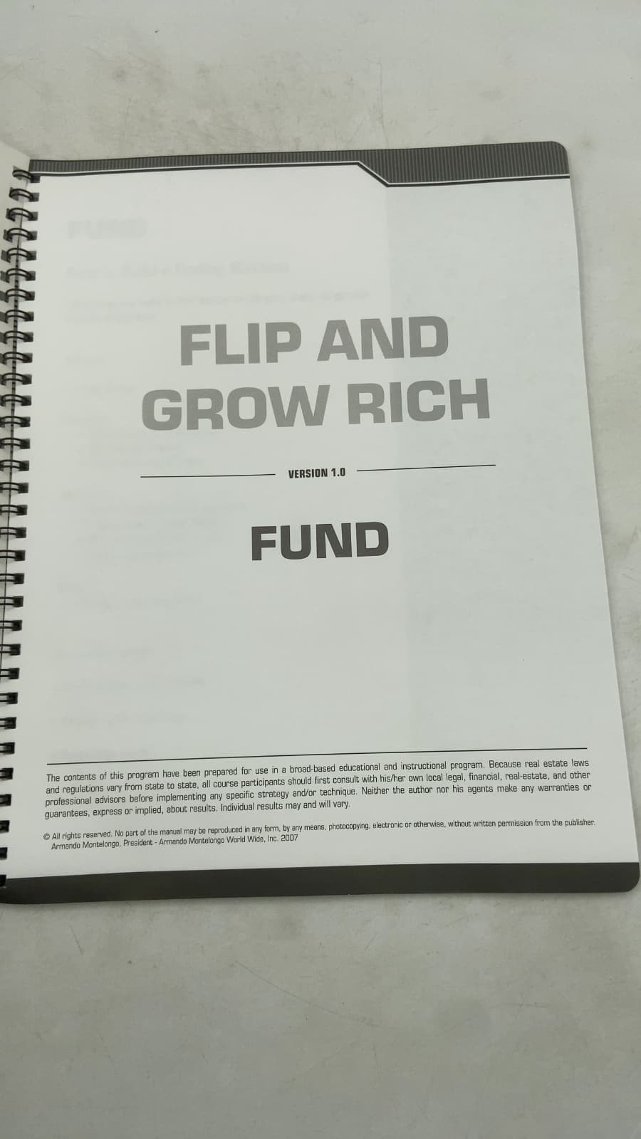 Flip and Grow Rich: Fund by Armando Montelongo - title page