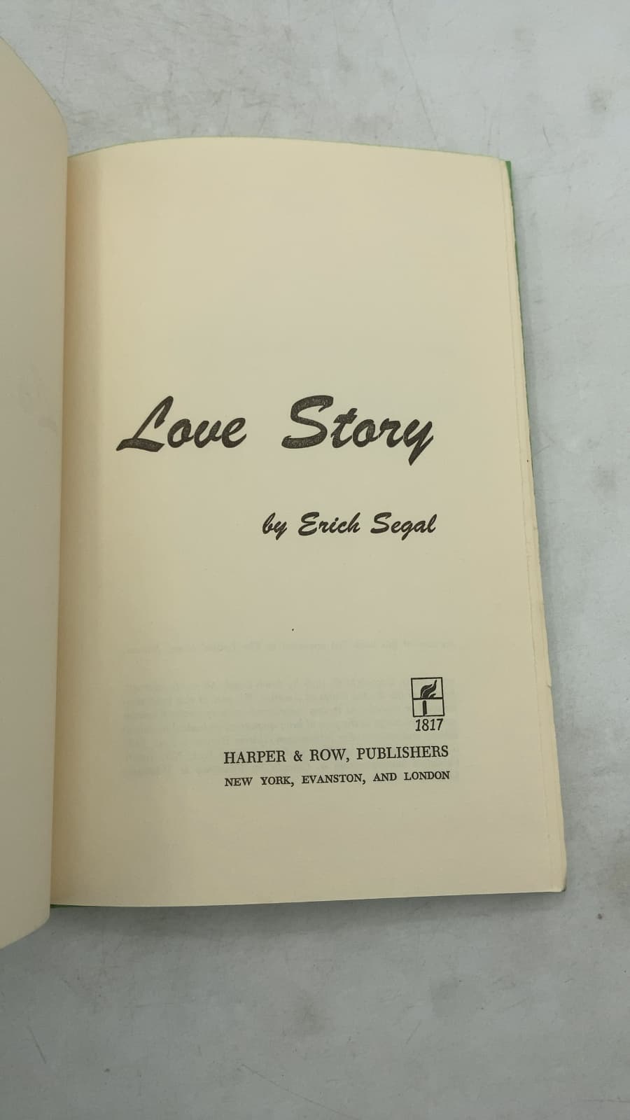 Love Story by Erich Segal - title page
