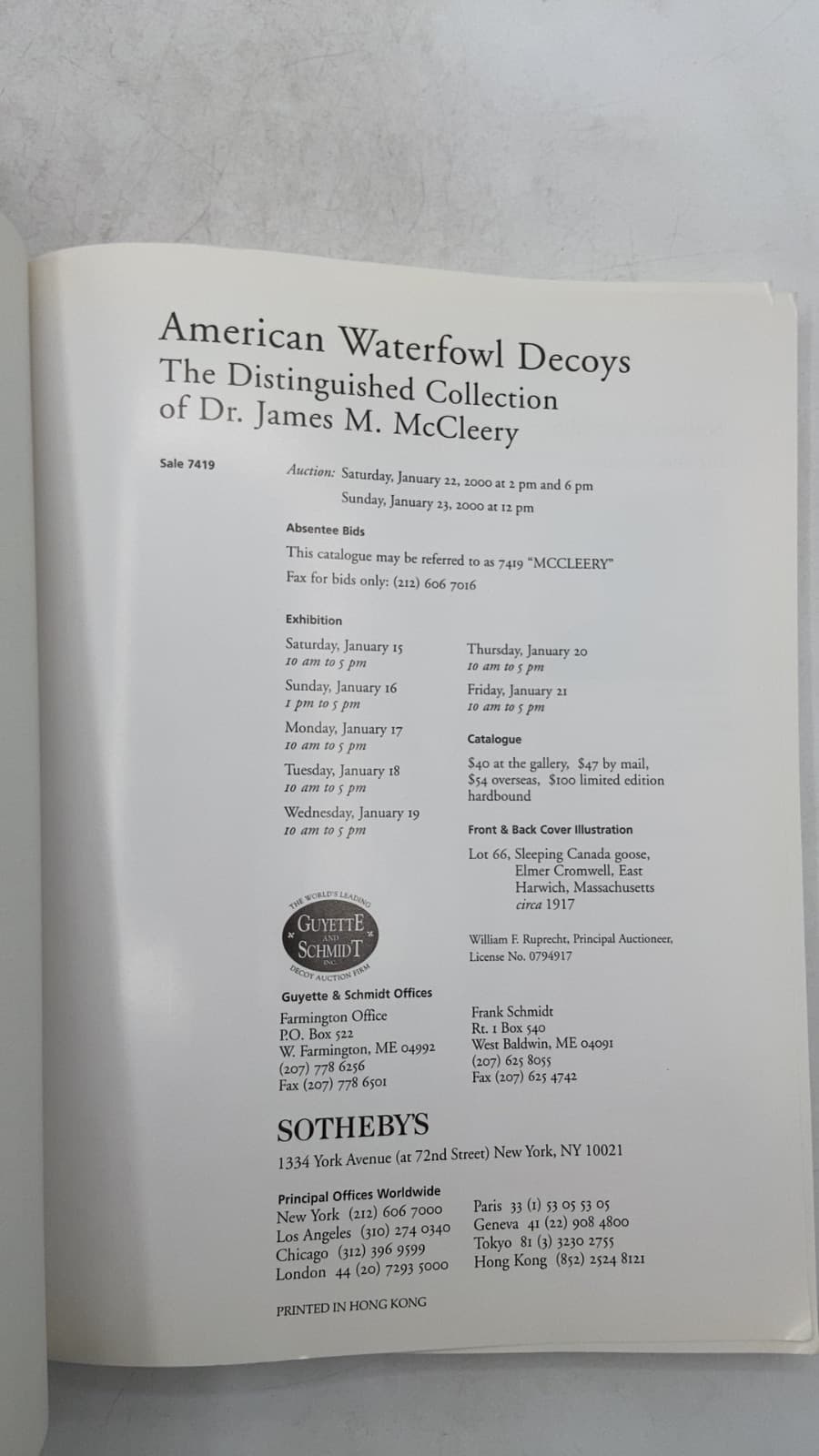 American Waterfowl Decoys: The Distinguished Collection of Dr. James M. McCleery by null - title page