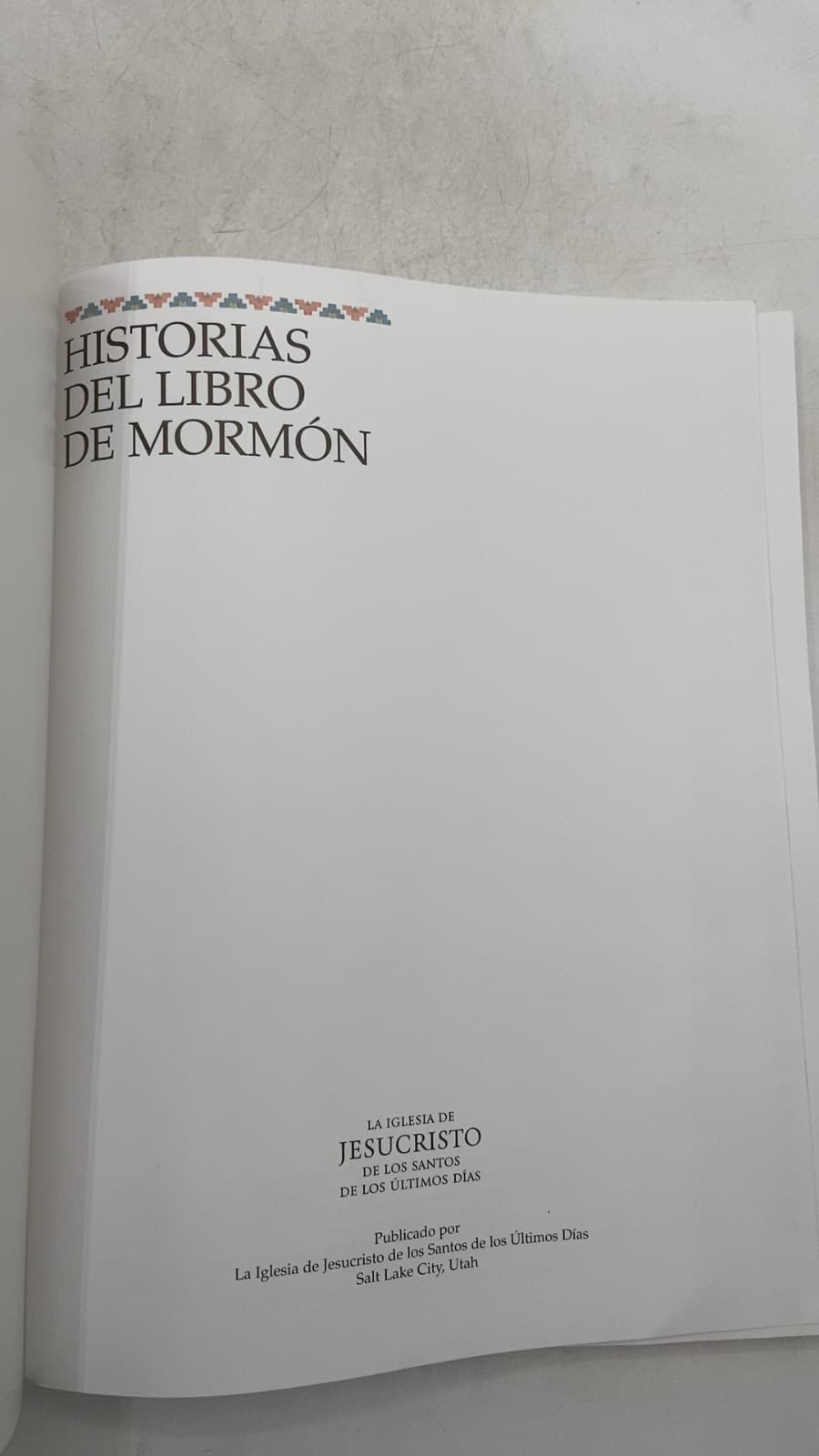 Historias del Libro de Mormón - title page